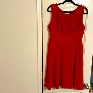 Red Calvin Klein dress